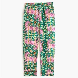 J crew collection silk print pants